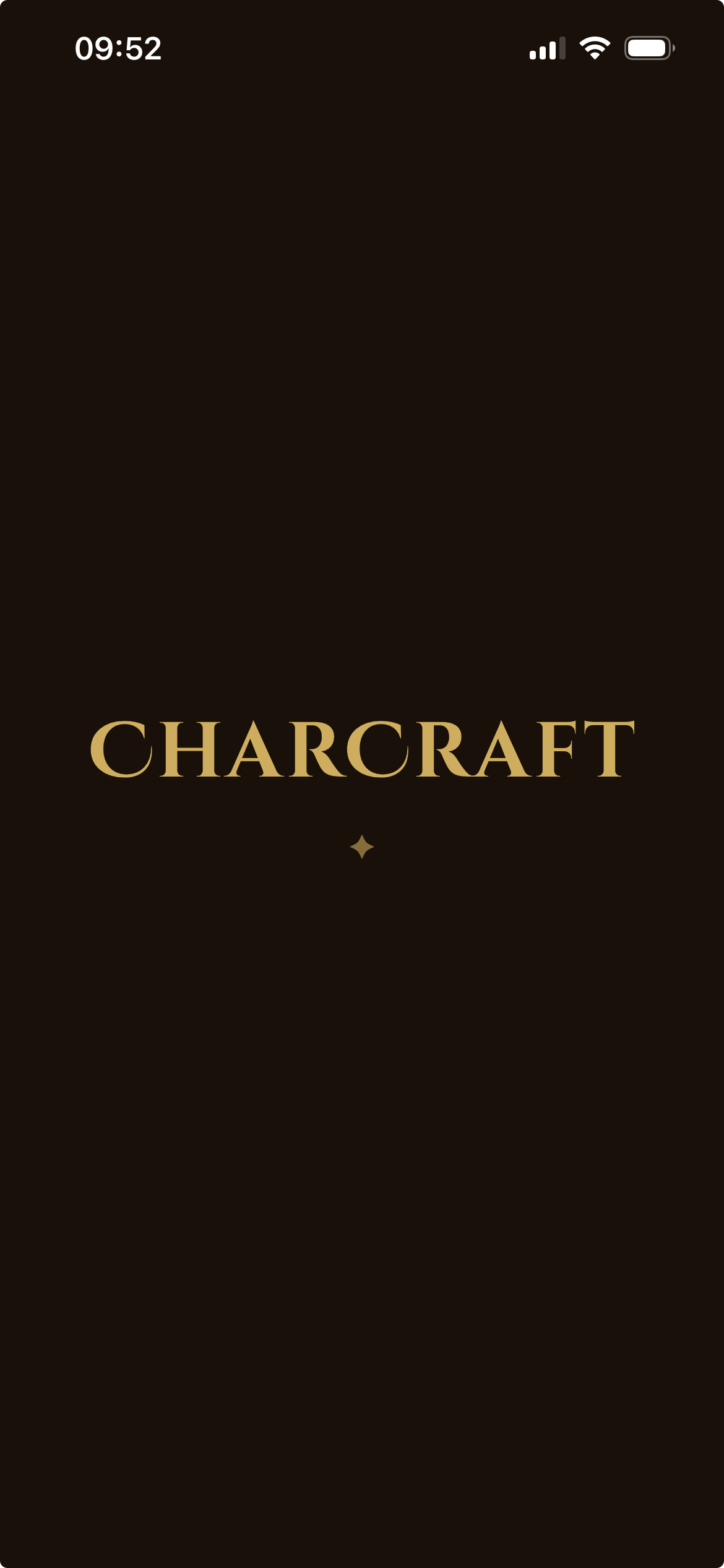 CharCraft splash screen